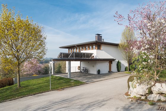 Straßenseite, Eingang in das mittlere Geschoß © Renate Schrattenecker-Fischer